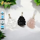  Mặt dây chuyền hồ ly chúa 9 đuôi xòe TA nhiều màu trợ duyên hợp mệnh may mắn 