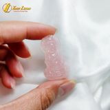  Dây chuyền phật quan âm bồ tát thạch anh hồng hợp mệnh hỏa mệnh thổ bình an may mắn 