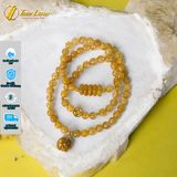  Chuỗi Vòng Tay Đá Thạch Anh Tóc Vàng Cuốn Nhiều Vòng Mix Ngũ Điếu Treo Túi Tiền Tài Lộc May Mắn Bình An 