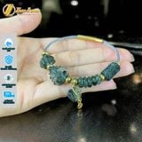  Vòng tay ngũ điếu mix lu thống chạm mix hồ ly chúa mix cỏ 4 lá thạch anh tóc xanh hợp mệnh 
