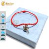  Vòng tay chỉ đỏ bện xoắn mix charm mèo thần tài titan bình an may mắn hợp mệnh 