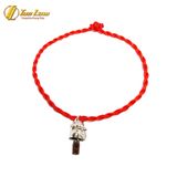  Vòng tay chỉ đỏ bện xoắn mix charm mèo thần tài titan bình an may mắn hợp mệnh 