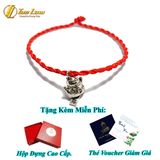  Vòng tay chỉ đỏ bện xoắn mix charm mèo thần tài titan bình an may mắn hợp mệnh 