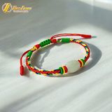  Vòng tay chỉ ngũ sắc phật giáo bện lu thống ngọc sơn thủy dáng bầu hợp mệnh 