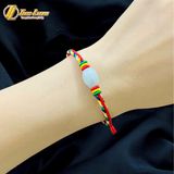  Vòng tay chỉ ngũ sắc phật giáo bện lu thống ngọc sơn thủy dáng bầu hợp mệnh 