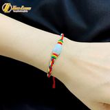  Vòng tay chỉ ngũ sắc phật giáo bện lu thống ngọc sơn thủy dáng bầu hợp mệnh 