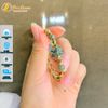  Vòng tay bện chỉ ngũ sắc cỏ 4 lá đá thạch anh tóc xanh hợp mệnh Mộc mệnh Hỏa bình an may mắn 