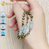  Vòng tay chỉ ngũ sắc tây tạng may mắn mix ngũ điếu bạch ngọc trắng hợp mệnh bình an 