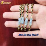  Vòng tay chỉ ngũ sắc tây tạng may mắn mix ngũ điếu bạch ngọc trắng hợp mệnh bình an 