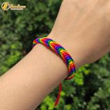  Vòng chỉ đeo tay may mắn nút thắt chỉ lục sắc cho các bạn cộng đồng LGBT 