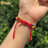  Vòng chỉ đeo tay may mắn nút thắt chỉ lục sắc cho các bạn cộng đồng LGBT 