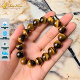  Vòng tay phong thủy hạt MH nâu vàng 12 Li hợp mệnh kim thổ chiêu tài lộc hút may mắn 