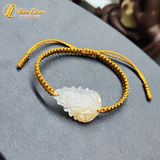  Vòng tay chỉ may mắn bện mặt hồ ly chúa 9 đuôi mã não liên hoa trợ duyên hợp mệnh 