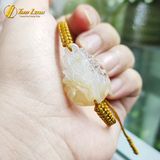  Vòng tay chỉ may mắn bện mặt hồ ly chúa 9 đuôi mã não liên hoa trợ duyên hợp mệnh 