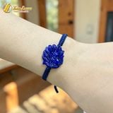  Vòng tay chỉ may mắn bện handamde mặt hồ ly chúa lệch đùi lapis trợ duyên hợp mệnh 