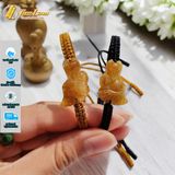  Vòng tay mặt hồ ly chúa đuôi dài thạch anh tóc vàng hợp mệnh kim thổ trợ tình duyên hút may mắn 