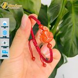  [SALE] Vòng tay hồ ly ngoc huyet jade đỏ bện vuông chỉ đỏ đô hợp mệnh hỏa thổ mix hạt mã não 