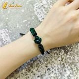  Vòng tay lu thống mix ngũ điếu mix hồ ly ôm hoa ngoc sơn thủy bện chỉ handmade 