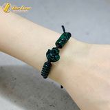  Vòng tay lu thống mix ngũ điếu mix hồ ly ôm hoa ngoc sơn thủy bện chỉ handmade 