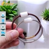  Vòng tay lu thống bạch ngọc trơn hợp mệnh may mắn chiêu tài hút lộc hanh thông 