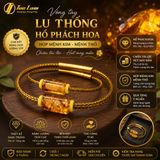 Vòng tay đôi nam nữ lu thống hô phách hoa hợp mệnh chiêu tài hút lộc hanh thông may mắn 