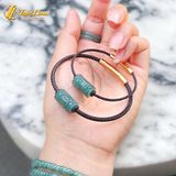  Vòng tay đôi nam nữ lu thống lam ngọc jade chạm kim tiền chiêu tài hút lộc hợp mệnh may mắn 