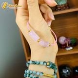  Vòng tay ngũ điếu mix lu thống chạm đá thạch anh hồng hợp mệnh hỏa thổ tài lộc bình an may mắn 