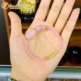  Vòng tay ngũ điếu mix lu thống chạm đá thạch anh hồng hợp mệnh hỏa thổ tài lộc bình an may mắn 