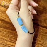  Vòng tay lu thống chạm mix ngũ điếu Aqua hợp mệnh thủy mộc chiêu tài lộc hút may mắn 