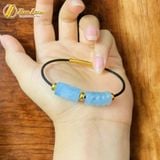  Vòng tay lu thống chạm mix ngũ điếu Aqua hợp mệnh thủy mộc chiêu tài lộc hút may mắn 