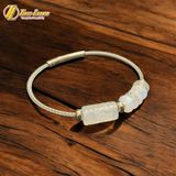 Vòng tay lu thống chạm mix ngũ điếu moonstone hợp mệnh kim thủy chiêu tài lộc hút may mắn 