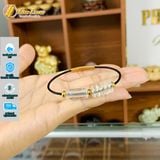  Vòng tay ngũ điếu mix lu thống đá thạch anh trắng hợp mệnh kim thủy tài lộc bình an may mắn 