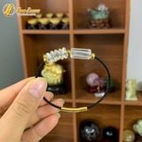  Vòng tay ngũ điếu mix lu thống đá thạch anh trắng hợp mệnh kim thủy tài lộc bình an may mắn 