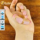  Vòng tay ngũ điếu mix hồ ly chúa xòe đuôi thạch anh hồng hợp mệnh hỏa thổ chiêu tài trợ duyên 