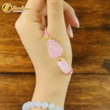  Vòng tay ngũ điếu mix hồ ly chúa xòe đuôi thạch anh hồng hợp mệnh hỏa thổ chiêu tài trợ duyên 