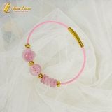  Vòng tay ngũ điếu mix hồ ly mix đồng xu TA hồng hợp mệnh hỏa thổ tài lộc may mắn 