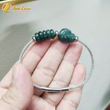  Vòng tay ngũ điếu mix hồ ly chúa ôm hoa lam ngọc hợp mệnh trợ duyên may mắn 