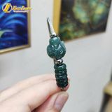  Vòng tay ngũ điếu mix hồ ly chúa ôm hoa lam ngọc hợp mệnh trợ duyên may mắn 