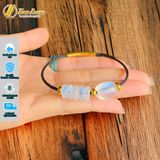  Vòng tay lu thống mix ngũ điếu moonstone hợp mệnh kim thủy chiêu tài lộc hút may mắn 