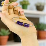  Vòng tay ngũ điếu mix lu thống đá thạch anh tím hợp mệnh hỏa thổ tài lộc bình an may mắn 
