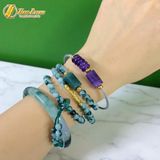  Vòng tay ngũ điếu mix lu thống đá thạch anh tím hợp mệnh hỏa thổ tài lộc bình an may mắn 