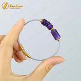  Vòng tay ngũ điếu mix lu thống đá thạch anh tím hợp mệnh hỏa thổ tài lộc bình an may mắn 