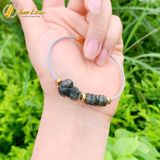  Vòng tay ngũ điếu mix tỳ hưu thạch anh tóc xanh hợp mệnh mộc hỏa chiêu tài lộc hút may mắn 