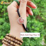  Vòng tay hồ ly chúa ôm hoa thạch anh tóc đỏ bọc bạc S925 hợp mệnh hỏa thổ trợ duyên may mắn 