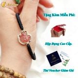  Vòng tay hồ ly chúa ôm hoa thạch anh tóc đỏ bọc bạc S925 hợp mệnh hỏa thổ trợ duyên may mắn 