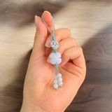  Dây treo ốp điện thoại bện handmade charm cát tường cỏ 4 lá bạch ngoc may mắn bình an 