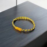  Vòng tay chỉ ngũ sắc tây tạng mix ngũ điếu ngọc huyết đỏ cam hợp mệnh bình an may mắn 