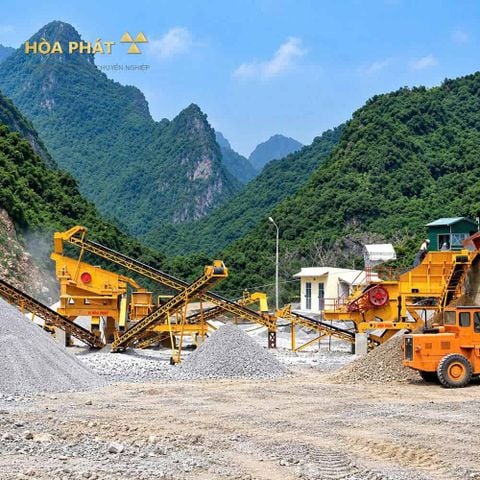 Trạm nghiền đá 50 tấn/giờ Hòa Phát