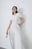 BAT33492 - Áo bộ thể thao vải len dáng croptop có mũ ngực áo phối khóa kim loại - PANTIO