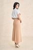 FAT9050 - Áo thun dệt kim vải cotton dáng suông cổ tròn tay chờm cách điệu - PANTIO
